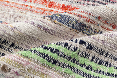 Girit Bej Çizgili Yün El Dokuma Halısı 206 x 248 Apex Unique