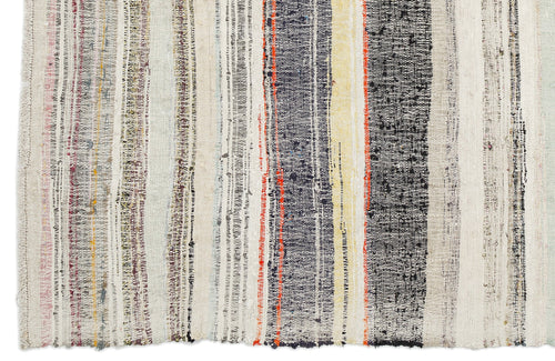 Girit Bej Çizgili Yün El Dokuma Halısı 206 x 248 Apex Unique