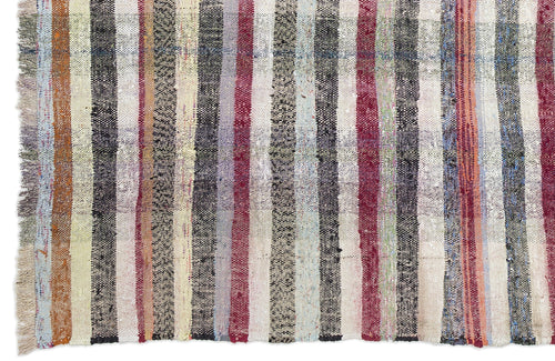 Girit Bej Çizgili Yün El Dokuma Halısı 207 x 275 Apex Unique