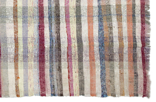 Girit Bej Çizgili Yün El Dokuma Halısı 207 x 275 Apex Unique