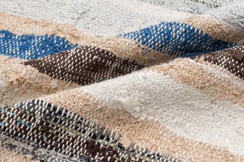 Girit Bej Çizgili Yün El Dokuma Halısı 170 x 277 Apex Unique