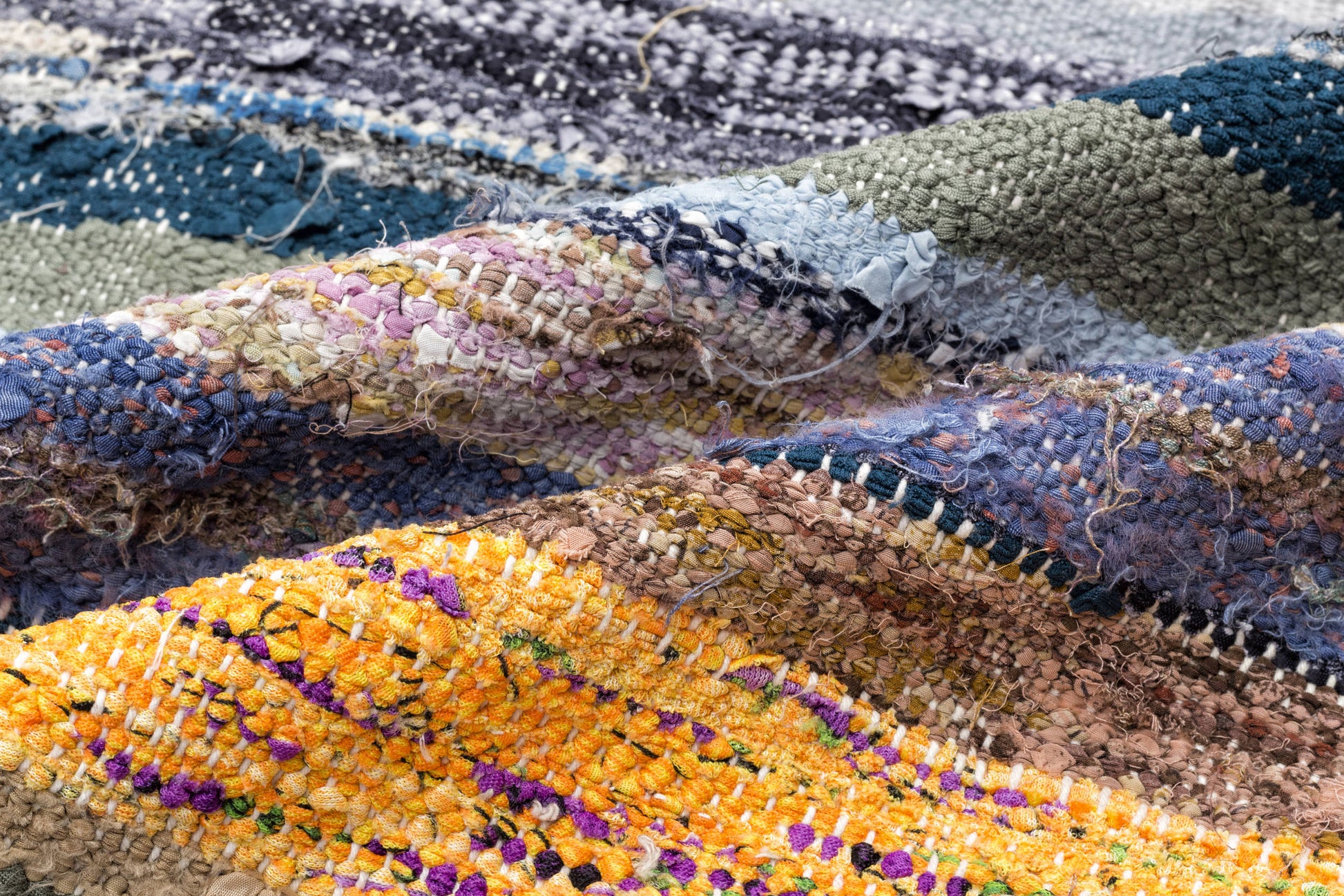 Girit Bej Çizgili Yün El Dokuma Halısı 194 x 335 Apex Unique