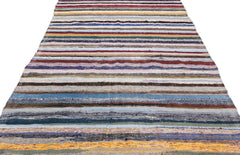 Girit Bej Çizgili Yün El Dokuma Halısı 194 x 335 Apex Unique