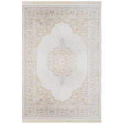 Bej Krem Eskitme Etnik Halı - Toz Vermez