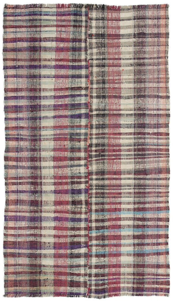 Bej Anadolu Bohem Geometrik Yün Halı 141x247 - Özel Seri