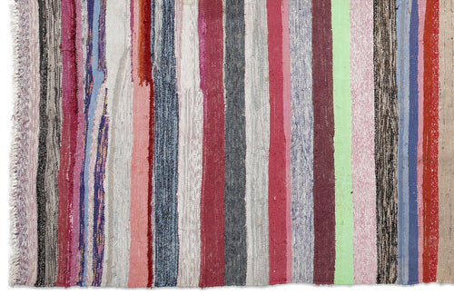 Girit Bej Çizgili Yün El Dokuma Halısı 178 x 360 Apex Unique