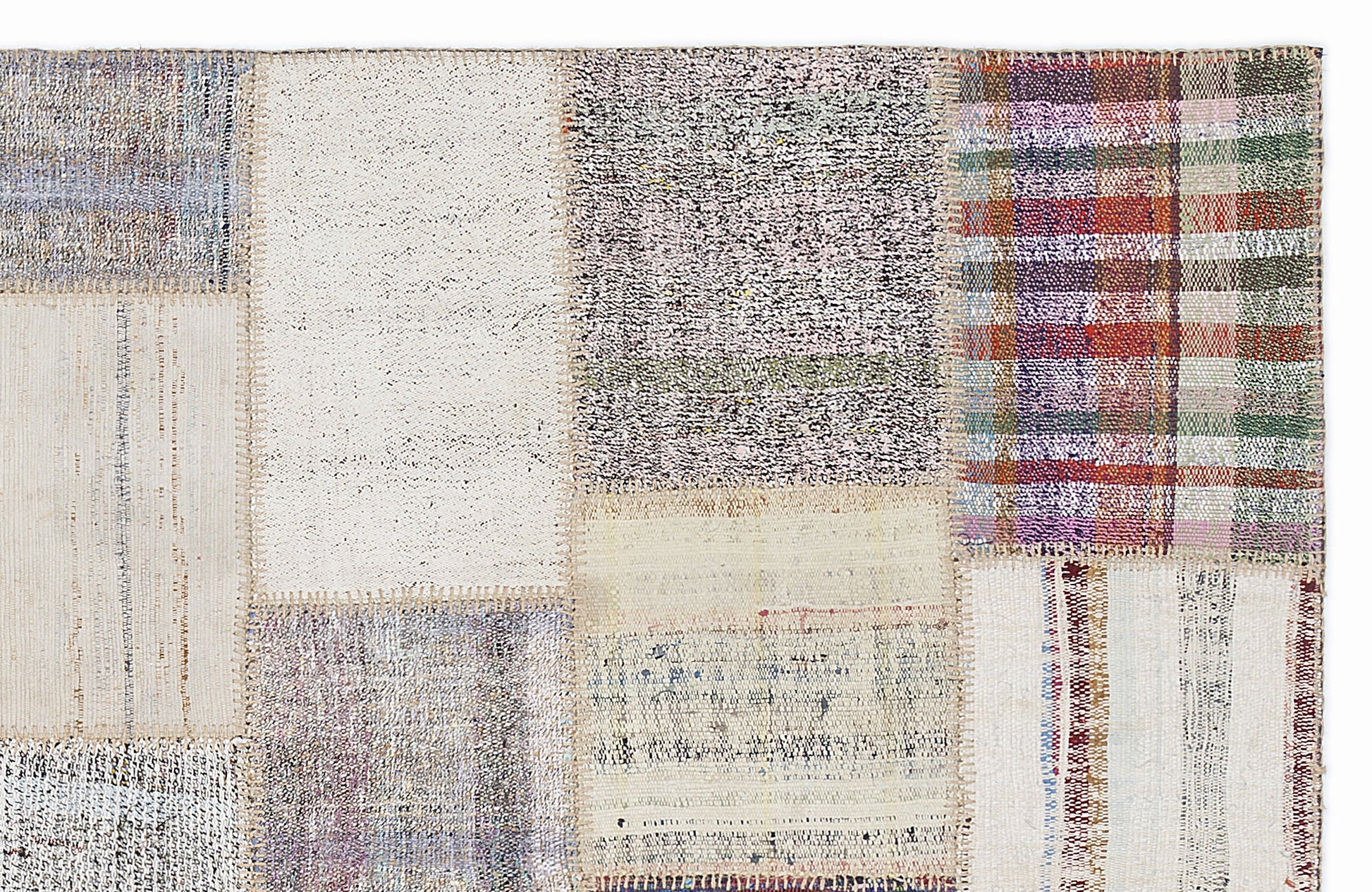 Teselya Bej Çizgili Yün El Dokuma Halısı 160 x 230 Apex Unique