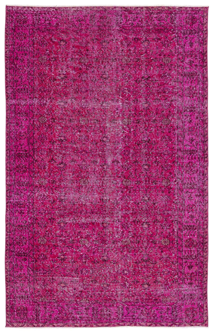 Pembe Anadolu Bohem Çiçekli Yün Halı 170x269 - Özel Seri