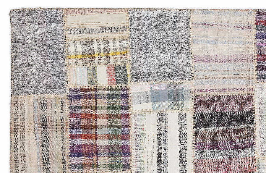 Gri El Dokuma Halı Etnik Geometrik Desenli 160x230 cm 1004 – Koridor kullanımı