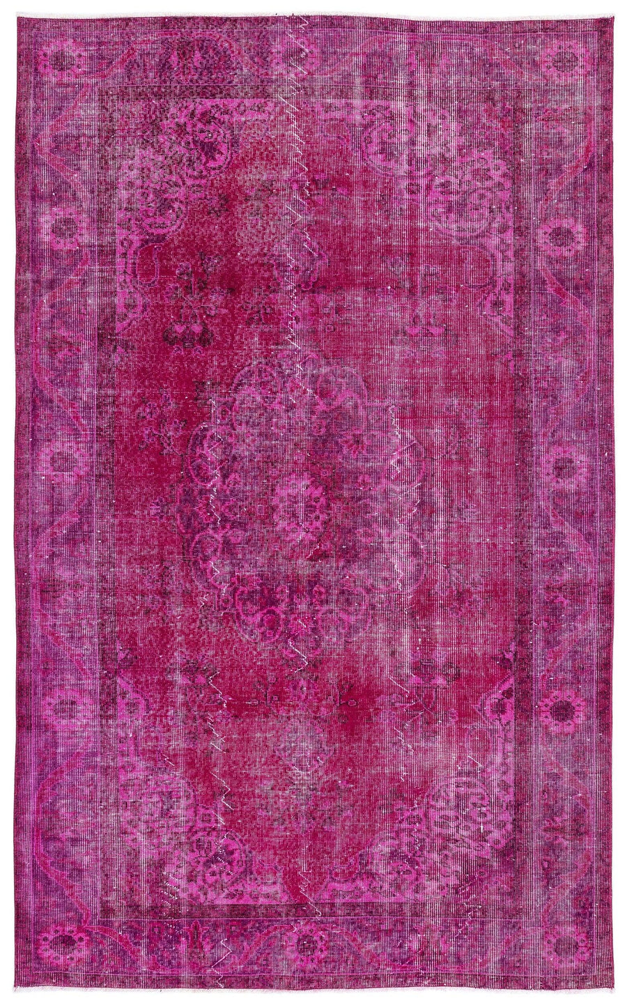 Pembe Isparta Bohem Klasik Yün Halı 175x276 - Özel Seri