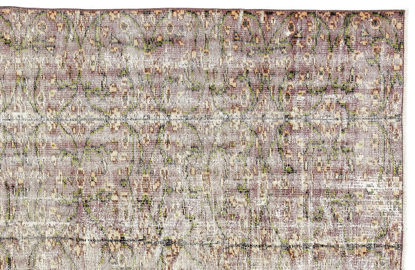Krem Anadolu Eskitme Geometrik Yün Halı 146x230 - Özel Seri