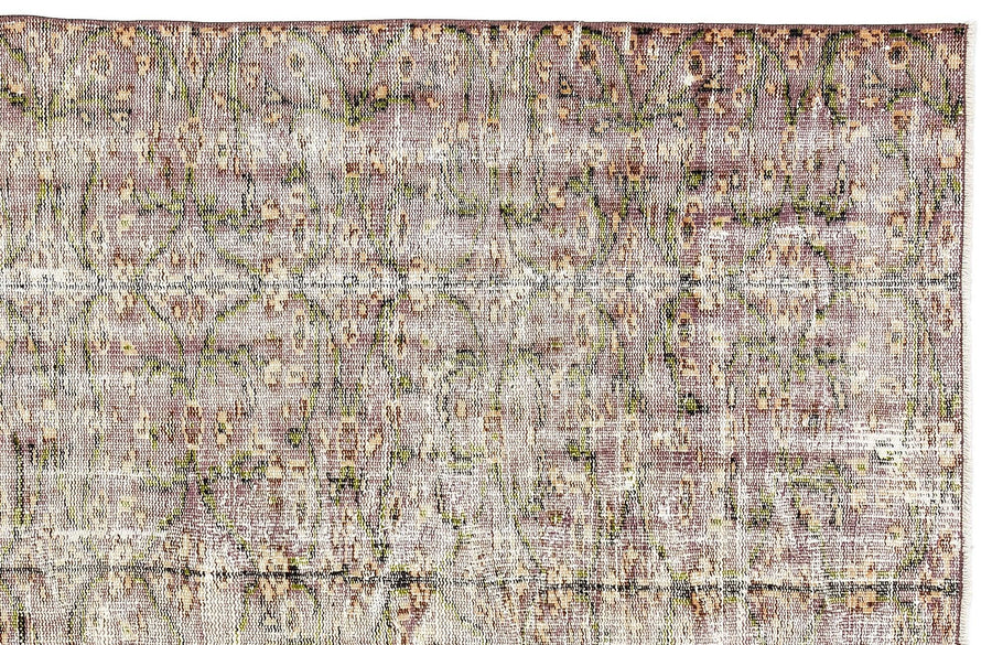 سجادة صوفية كريمية منسوجة يدويًا بنقوش تجريدية معتّقة 146x230 cm – في الصالة