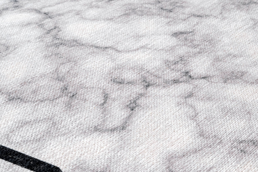 Schiedam Gri Mermer Pamuk ve Şönil Dijital Baskı Halı Pia Monte