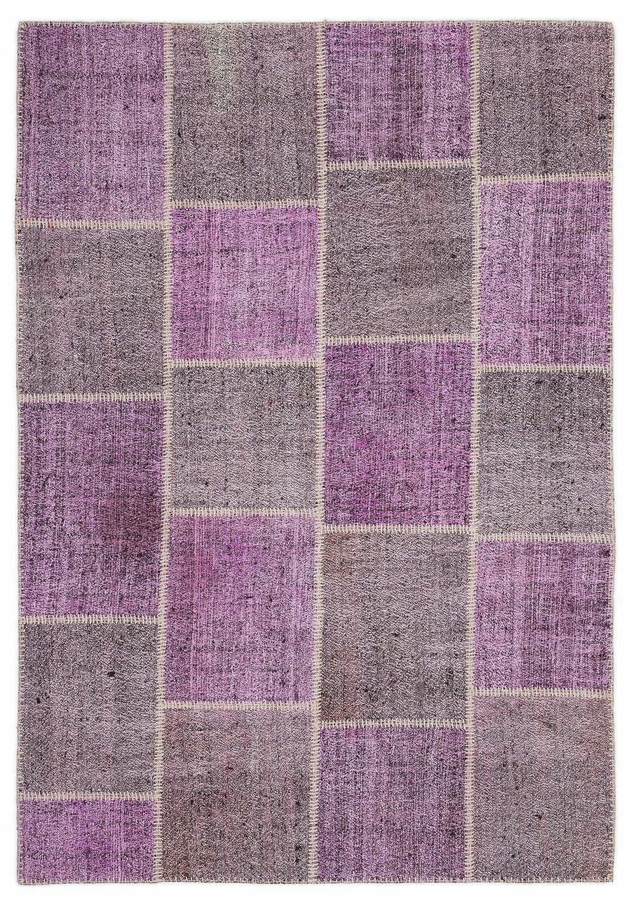 Gri Anadolu Geometrik Modern Yün Halı 160x230 - Özel Seri