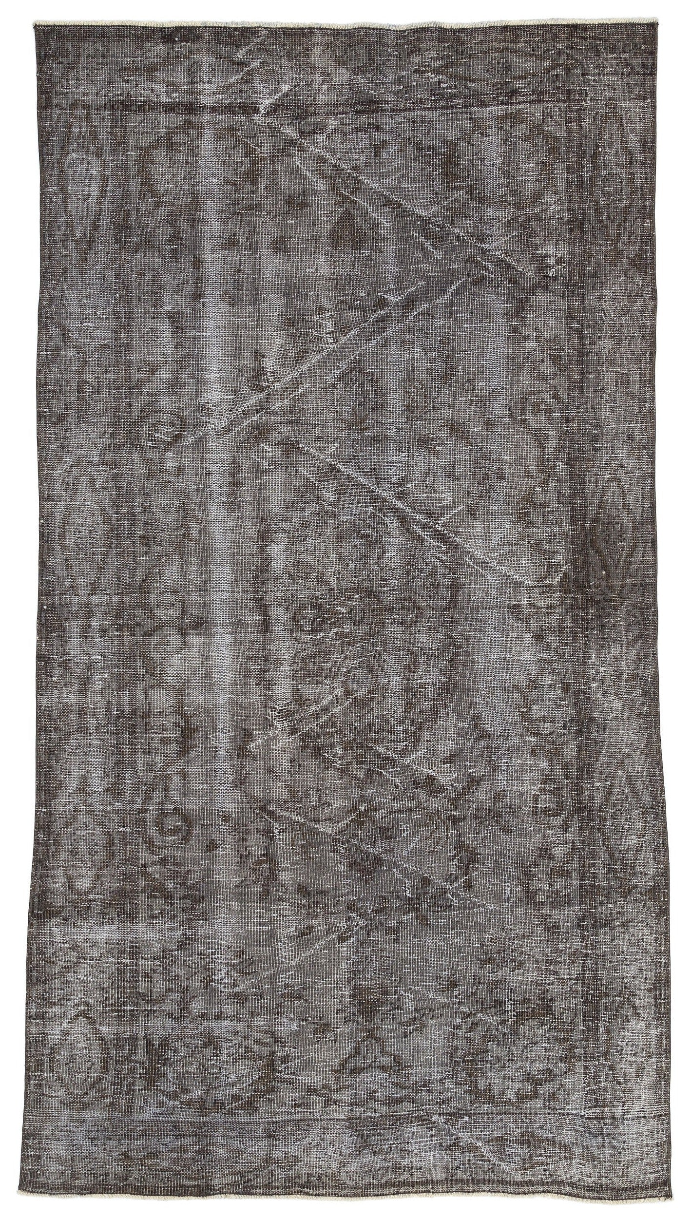 Atina Gri Eskitme Yün El Dokuma Halısı 164 x 292 Apex Unique
