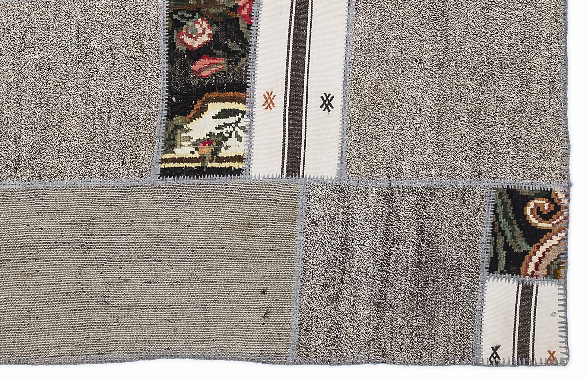 Teselya Beyaz Çiçekli Yün El Dokuma Halısı 160 x 230 Apex Unique