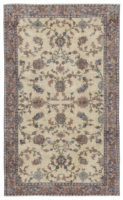 Atina Krem Eskitme Yün El Dokuma Halısı 162 x 263 Apex Unique