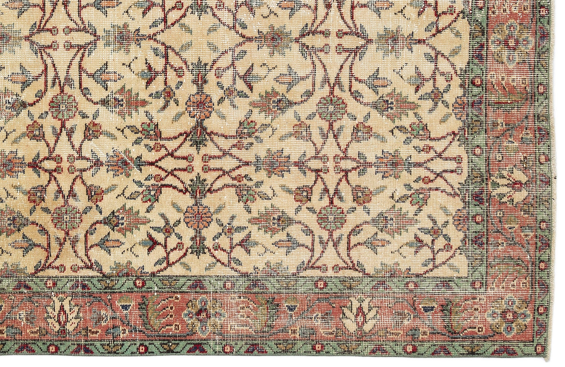 Atina Bej Eskitme Yün El Dokuma Halısı 162 x 283 Apex Unique