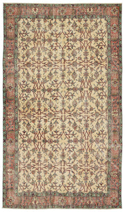 Atina Bej Eskitme Yün El Dokuma Halısı 162 x 283 Apex Unique