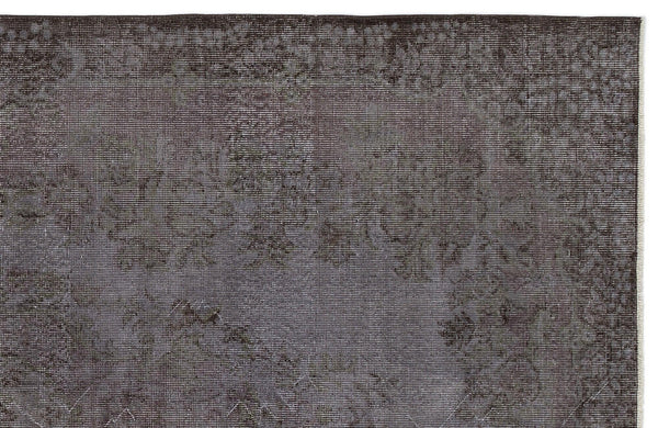 Gri Anadolu Eskitme Madalyonlu Yün Halı 175x310 - Özel Seri