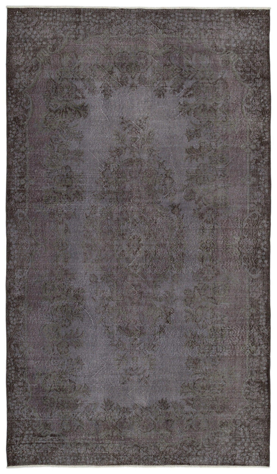 Gri Anadolu Eskitme Madalyonlu Yün Halı 175x310 - Özel Seri