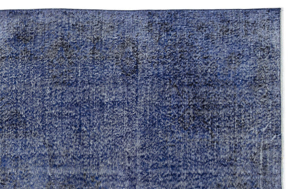 Mavi Anadolu Madalyonlu Çiçekli Yün Halı 190x302 - Özel Seri