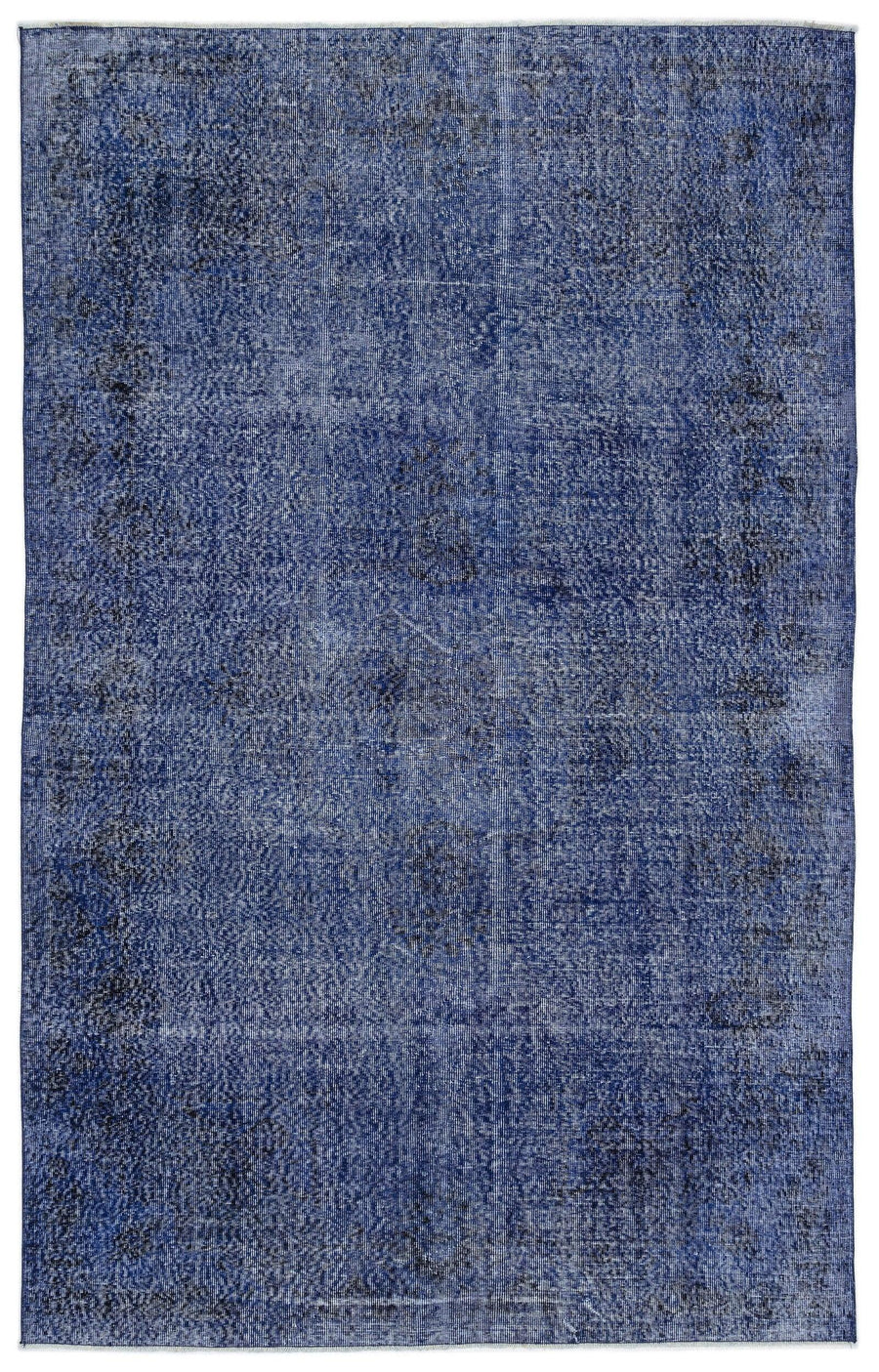 Mavi Anadolu Madalyonlu Çiçekli Yün Halı 190x302 - Özel Seri