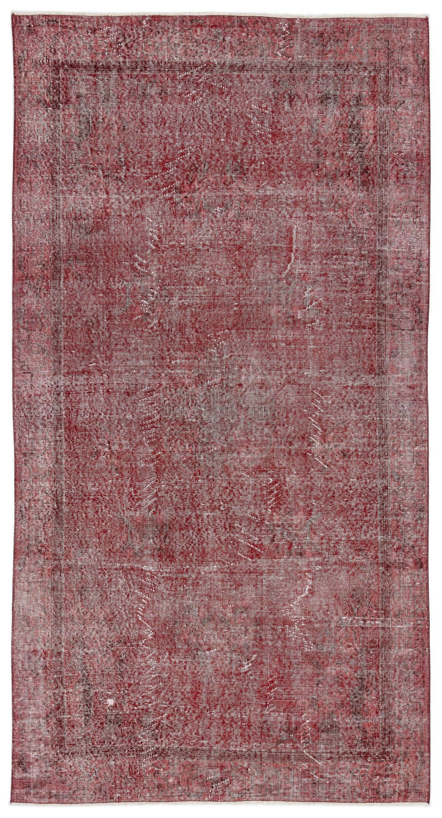 Kırmızı Anadolu Bohem Geometrik Yün Halı 165x306 - Özel Seri