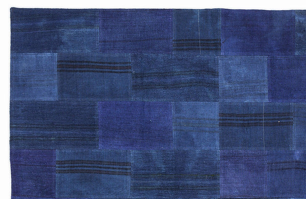 Mavi Anadolu Geometrik Modern Yün Halı 160x230 - Özel Seri