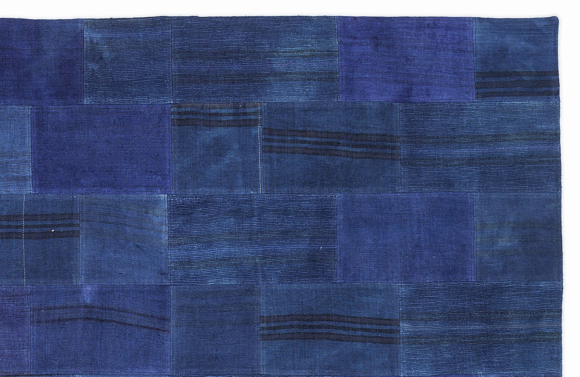 Teselya Mavi Patchwork Yün El Dokuma Halısı 160 x 230 Apex Unique