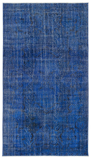 Atina Mavi Eskitme Yün El Dokuma Halısı 165 x 292 Apex Unique
