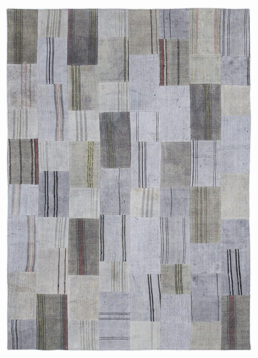 Bej Geometrik Modern Yün Halı 160x230