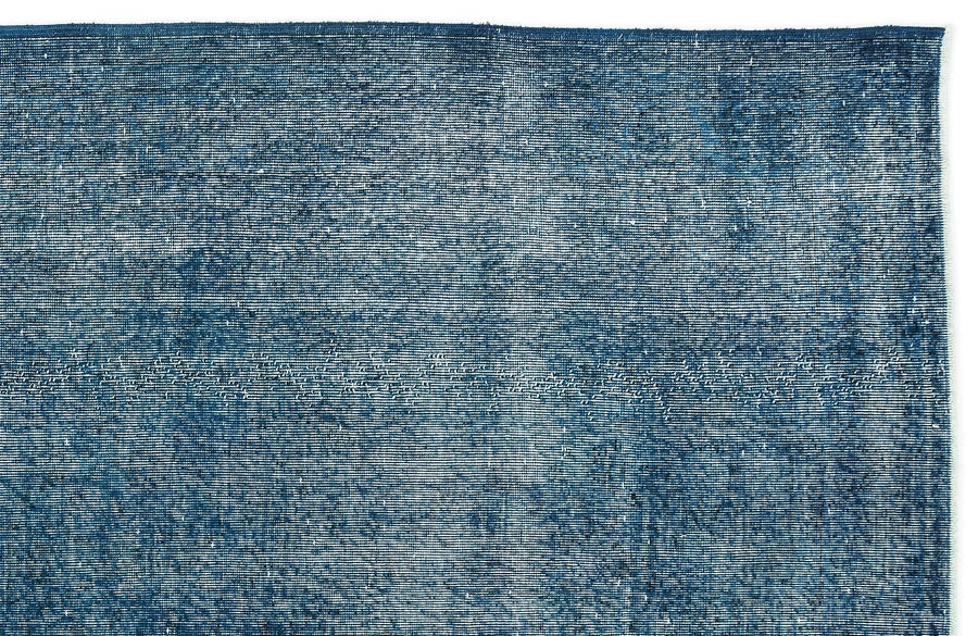 Blue and Grey Abstract Hand-Knotted Wool Rug 160x255 cm (5'3" x 8'4") – in the living room