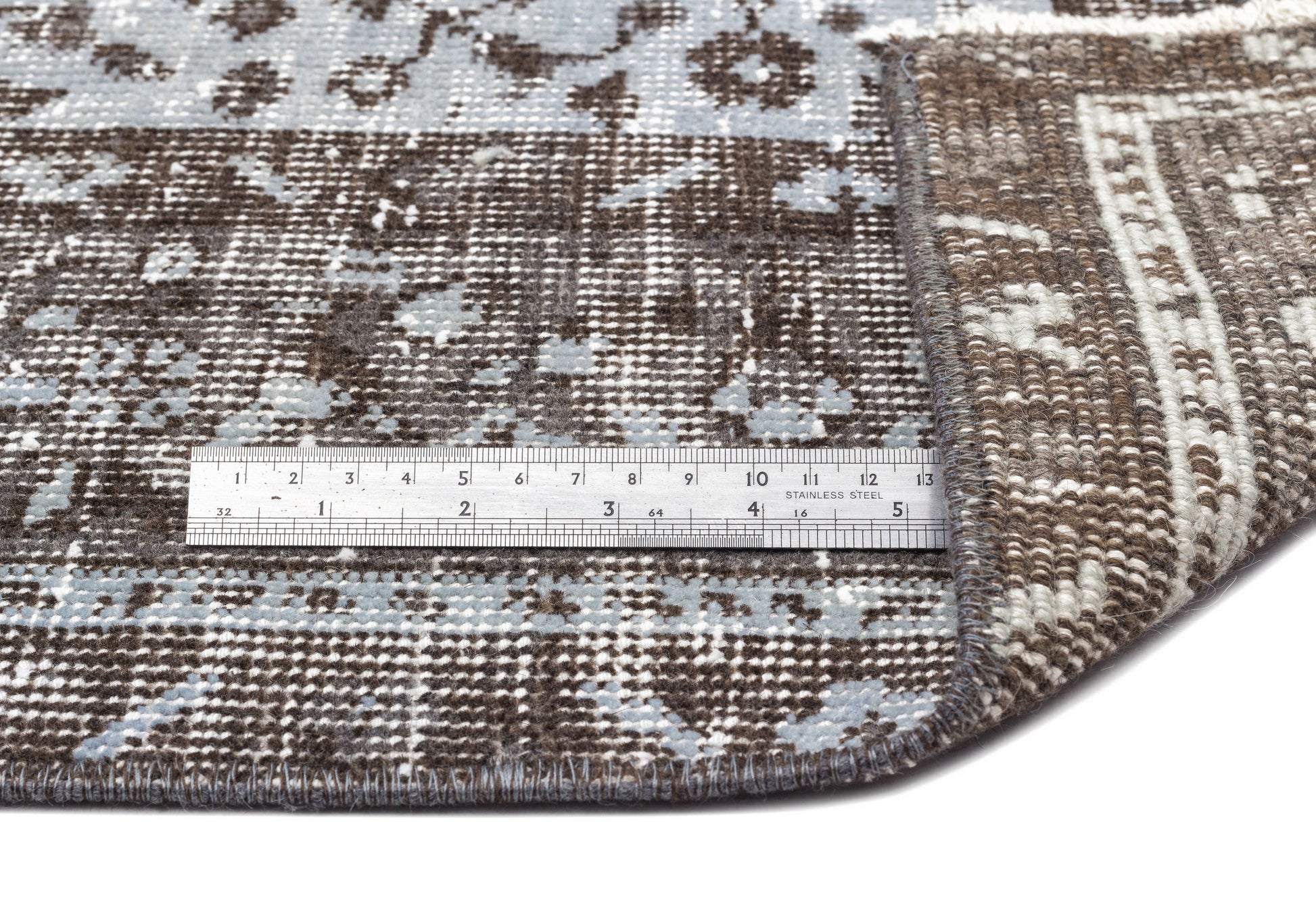 Atina Mavi Eskitme Yün El Dokuma Halısı 149 x 271 Apex Unique