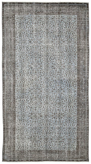 Atina Mavi Eskitme Yün El Dokuma Halısı 149 x 271 Apex Unique