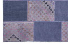 Teselya Mor Patchwork Yün El Dokuma Halısı 160 x 230 Apex Unique