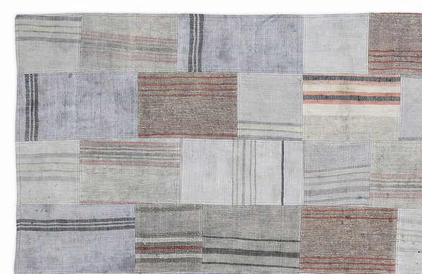 Bej Geometrik Modern Yün Halı 160x230