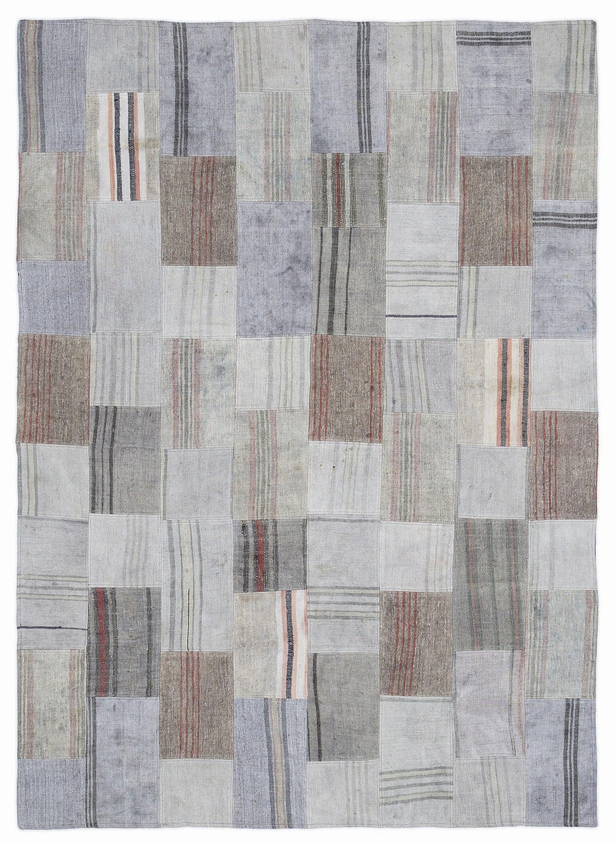 Bej Geometrik Modern Yün Halı 160x230