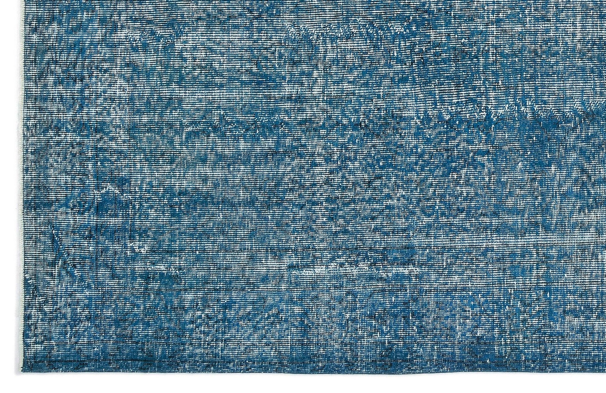 Beyaz Krem Eskitme Geometrik Yün Halı 200x300