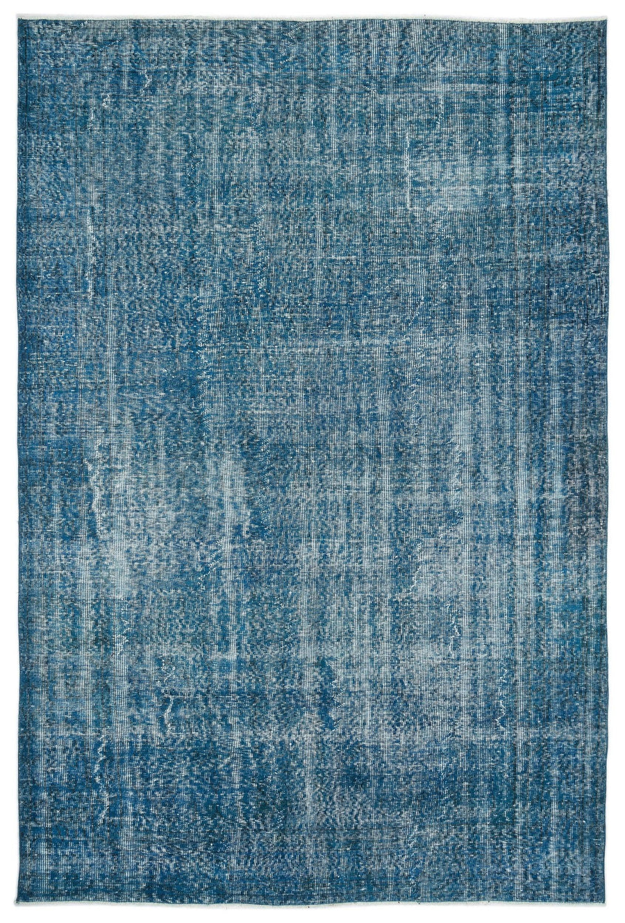 Beyaz Krem Eskitme Geometrik Yün Halı 200x300