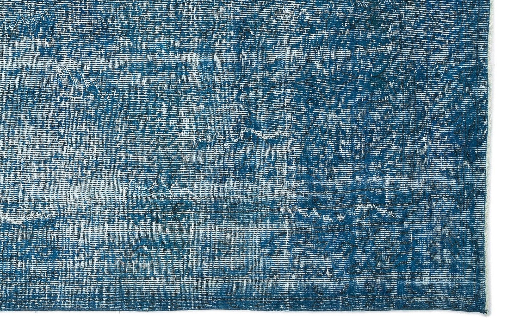 Beyaz Krem Eskitme Geometrik Yün Halı 200x300