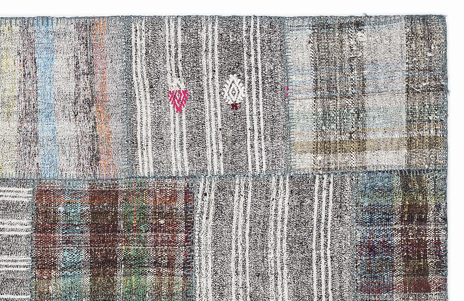 Teselya Kahverengi Çizgili Yün El Dokuma Halısı 160 x 230 Apex Unique