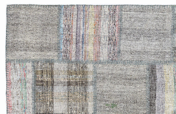 Gri Anadolu Eskitme Modern Yün Halı 160x230 - Özel Seri