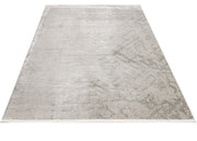 Cesay Bej Geometrik Polyester Makine Alan Halısı Luxess