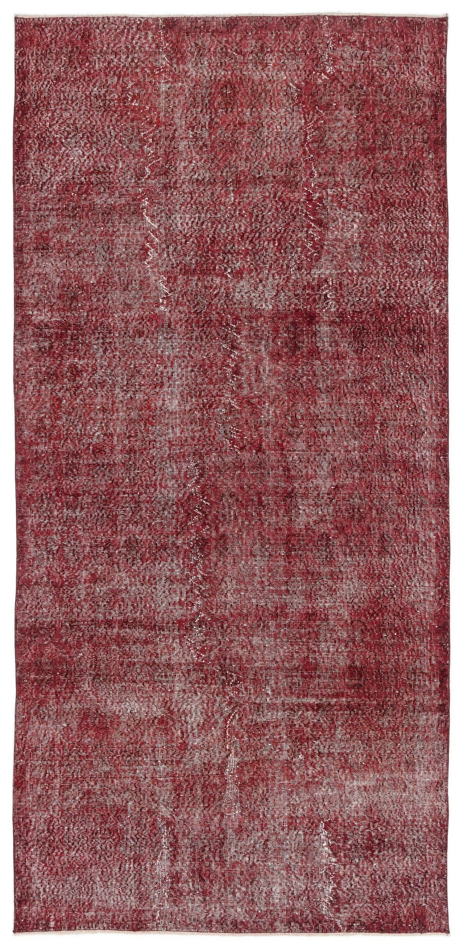 Kırmızı Anadolu Eskitme Klasik Yün Halı 153x325 - Özel Seri