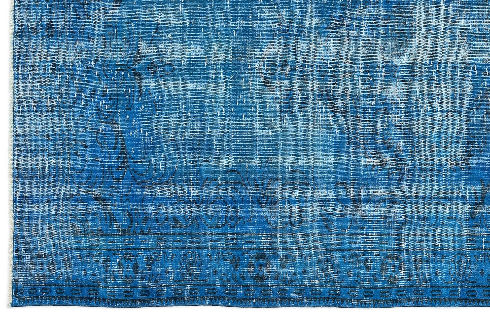 Beyaz Krem Bohem Eskitme Yün Halı 143x240
