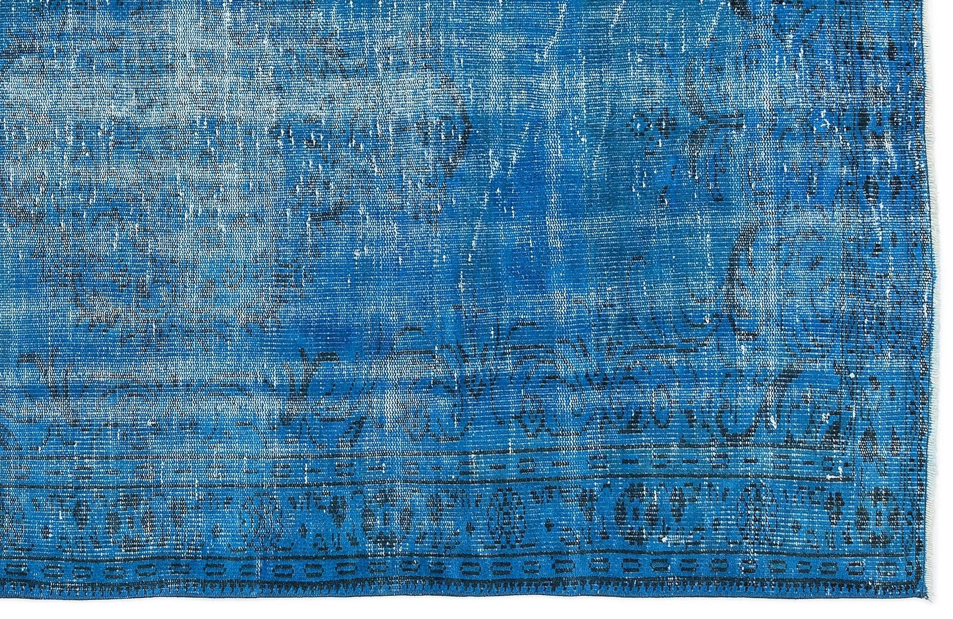 Beyaz Krem Bohem Eskitme Yün Halı 143x240
