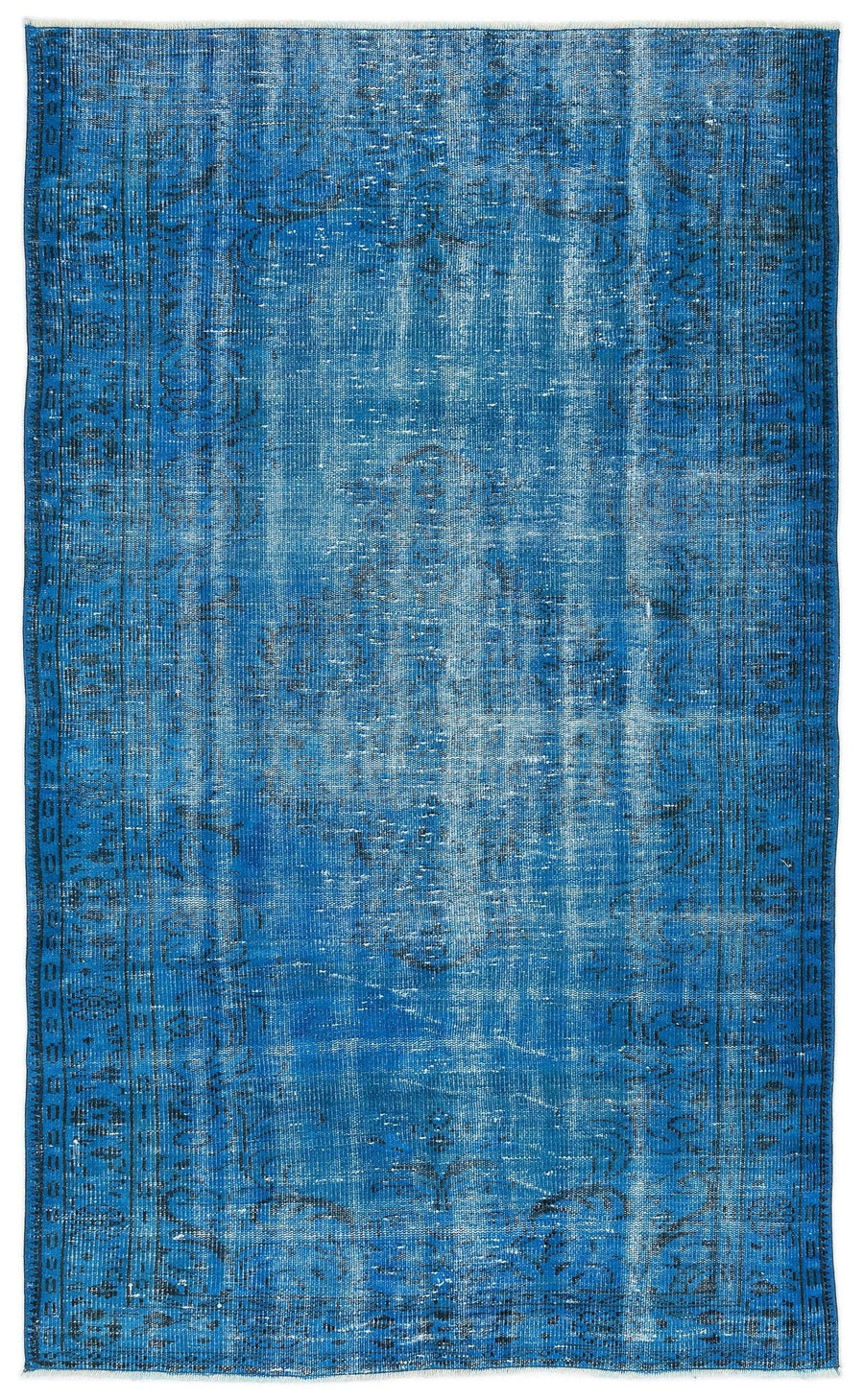 Beyaz Krem Bohem Eskitme Yün Halı 143x240