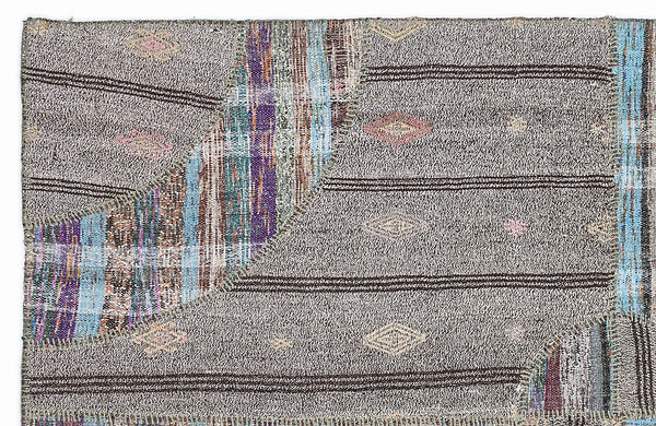 Bej Bohem Geometrik Yün Halı 160x230