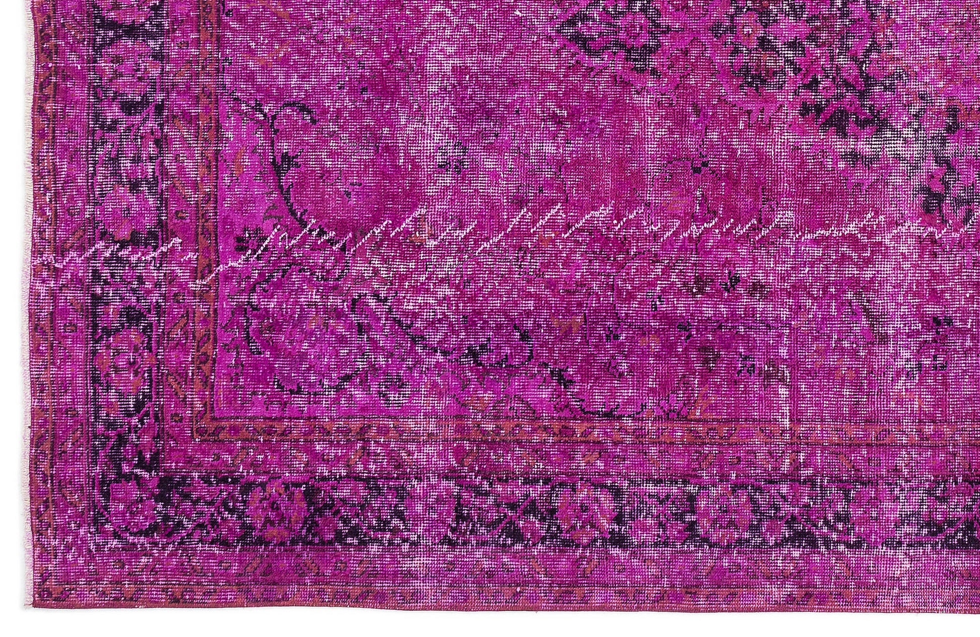 Atina Pembe Eskitme Yün El Dokuma Halısı 171 x 285 Apex Unique